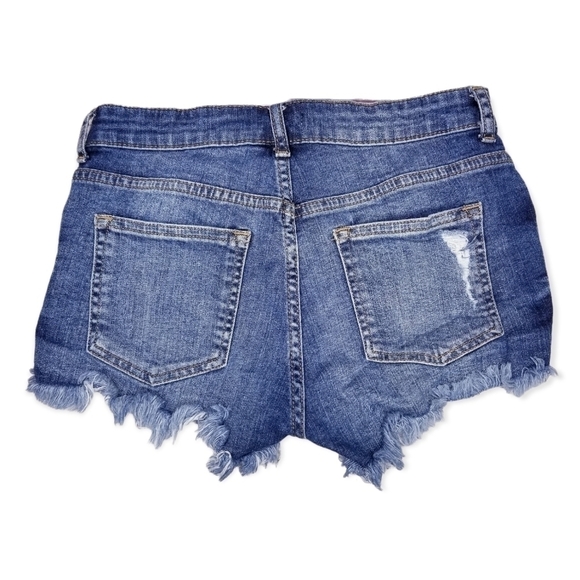 H&M Distressed Denim Shorts Women's Size Eur 32 US 2 - Picture 2 of 4